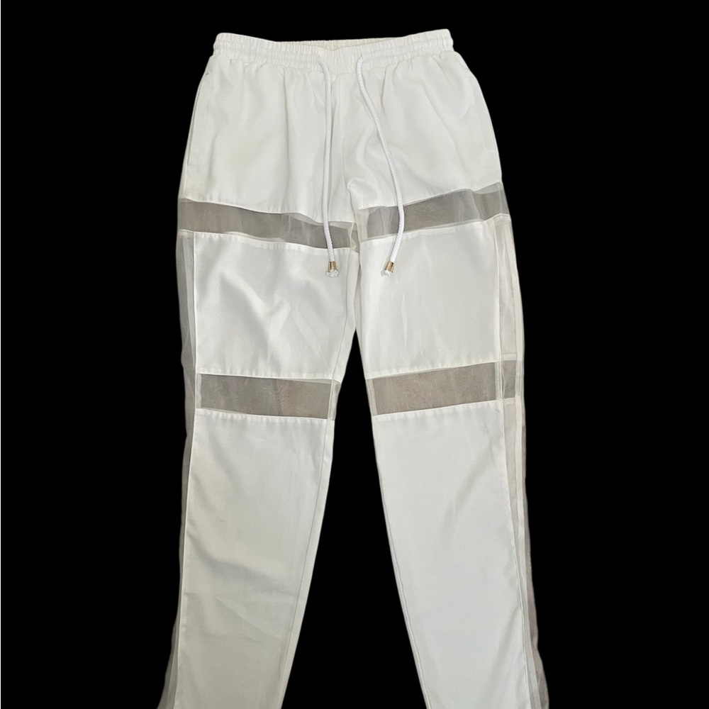 Tobi White Pants with Sheer Panels - Sz Small - Picture 8 of 9